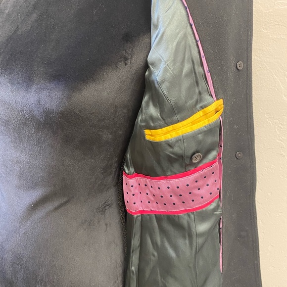 J.CREW Black Ruffled 100% Wool Peacoat Size 6 - Picture 4 of 6